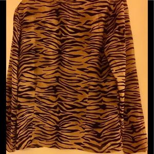 Jones New York Tiger Print Blouse Size 8